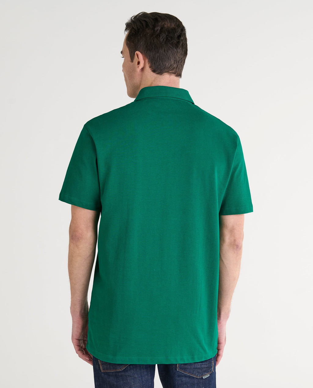 Polo Hombre Manga Corta Algodón Piqué Liso - Verde Billar 0106_40