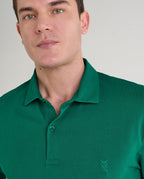Polo Hombre Manga Corta Algodón Piqué Liso - Verde Billar 0106_40