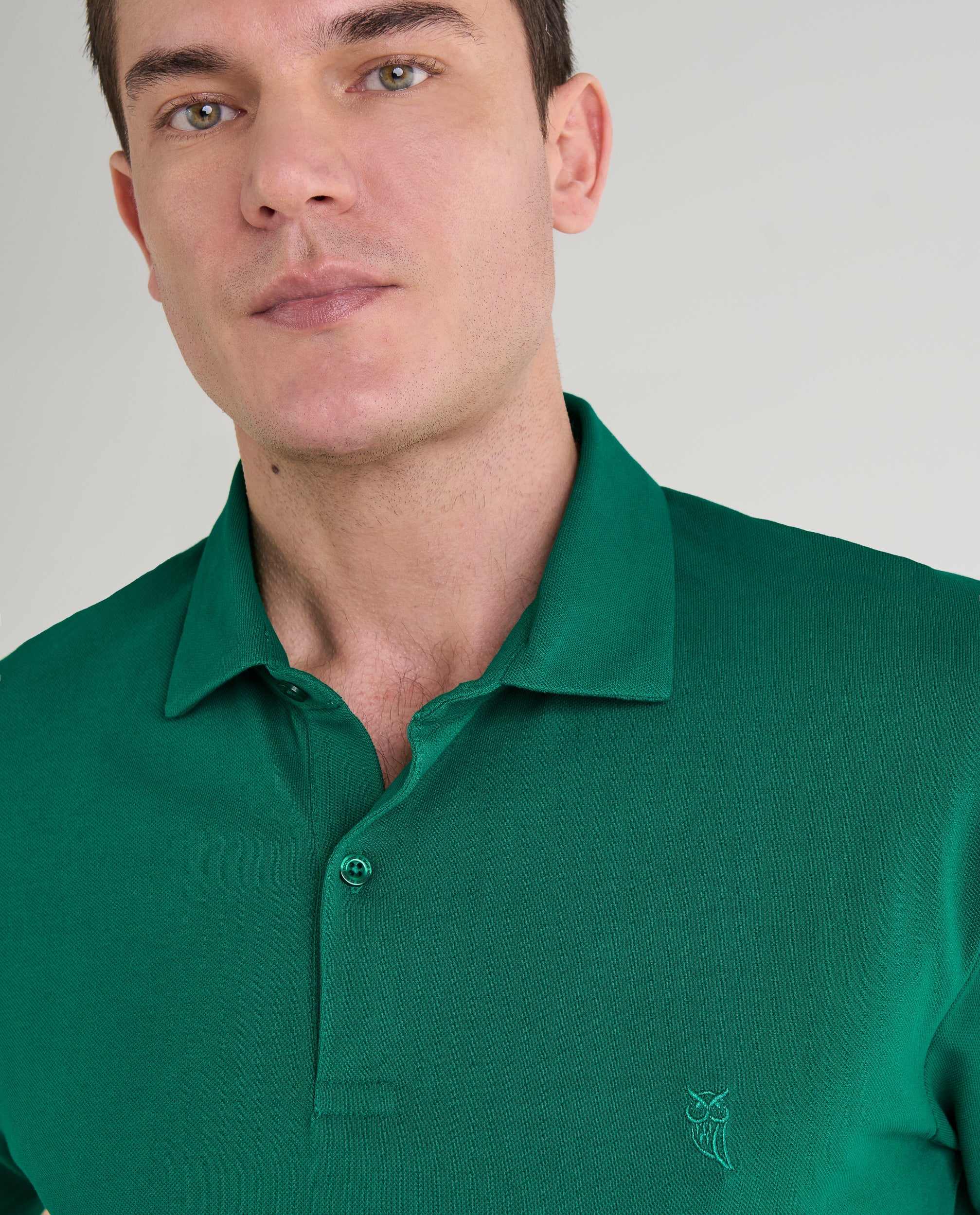 Polo Hombre Manga Corta Algodón Piqué Liso - Verde Billar 0106_40