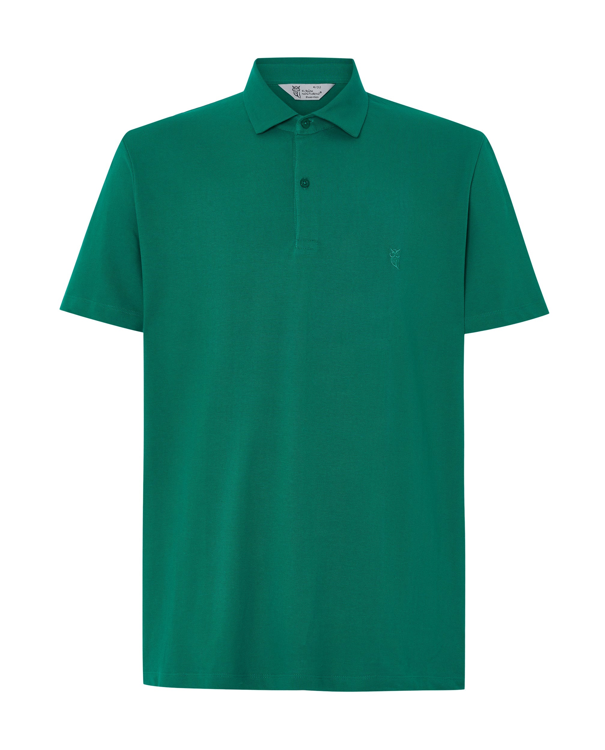 Polo Hombre Manga Corta Algodón Piqué Liso - Verde Billar 0106_40