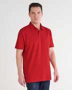 Polo Hombre Manga Corta Algodón Piqué Liso - Rojo 0107_90