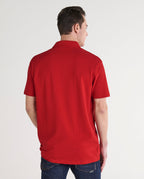 Polo Hombre Manga Corta Algodón Piqué Liso - Rojo 0107_90