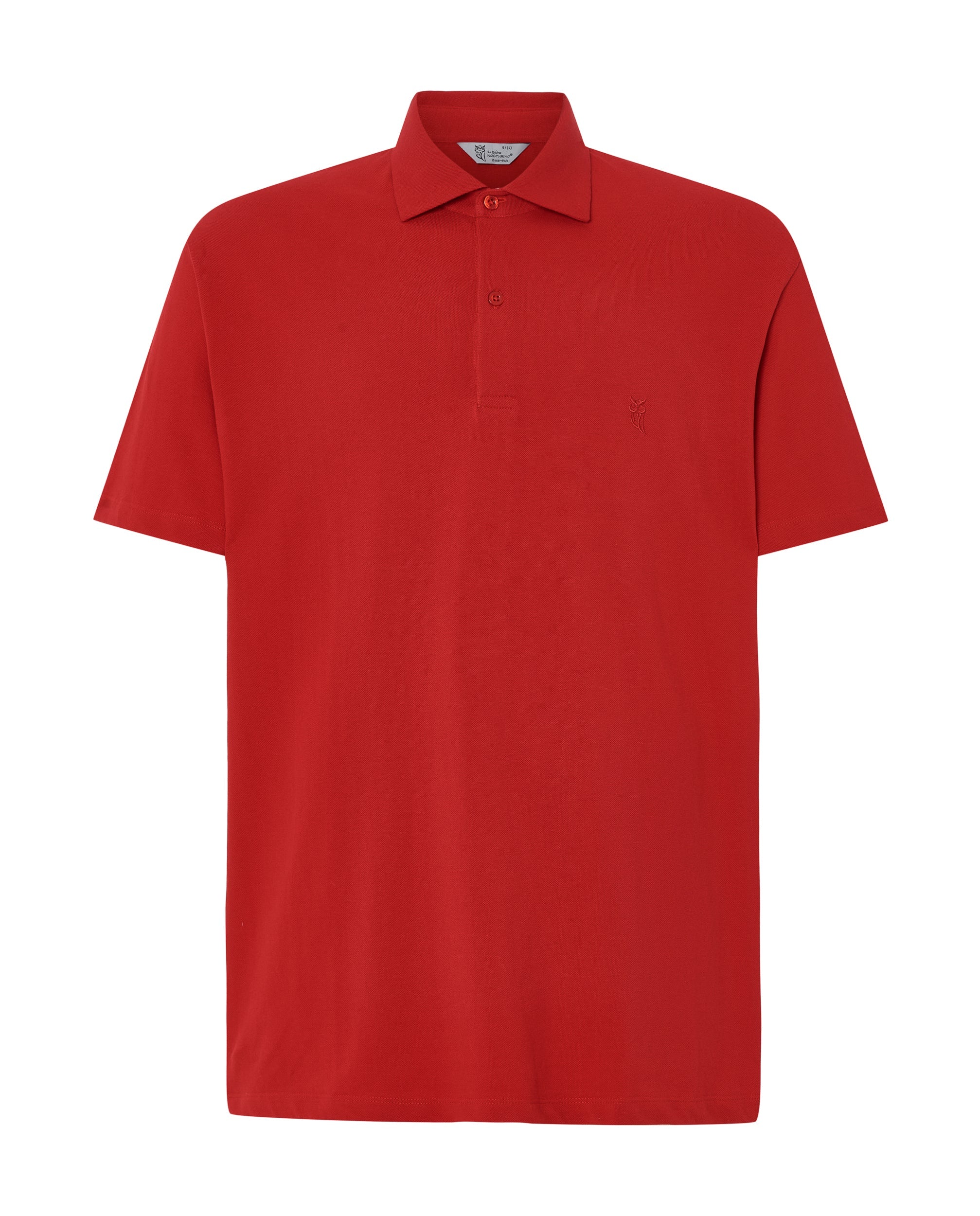 Polo Hombre Manga Corta Algodón Piqué Liso - Rojo 0107_90