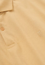 Polo Hombre Manga Corta Algodón Piqué Liso - Beige 0109_10
