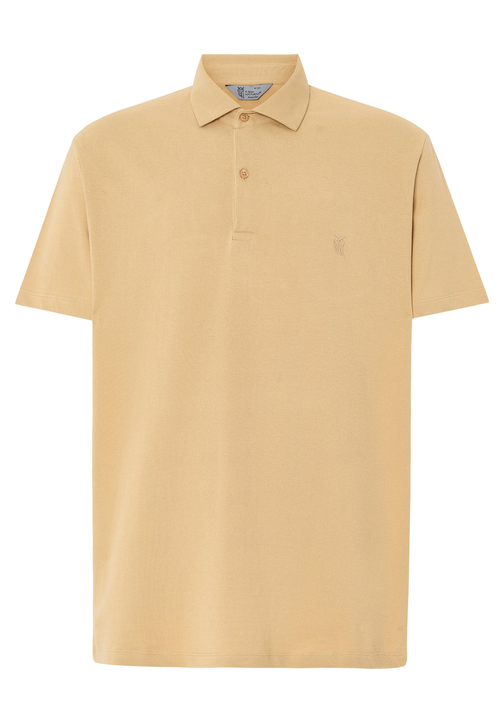 Polo Hombre Manga Corta Algodón Piqué Liso - Beige 0109_10