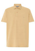Polo Hombre Manga Corta Algodón Piqué Liso - Beige 0109_10