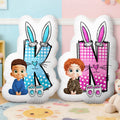 Cojín personalizado en forma de inicial para niño de dibujos animados Decoración del hogar Regalo de cumpleaños para niños Niñas