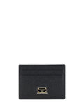 Tarjetero Dolce & Gabbana de piel de becerro texturizada — Negro