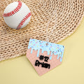 Personalizado derretido helado Waffle acrílico ornamento con nombre y número de bolsa de accesorios de juego regalo de cumpleaños para los amantes del béisbol Softball atletas