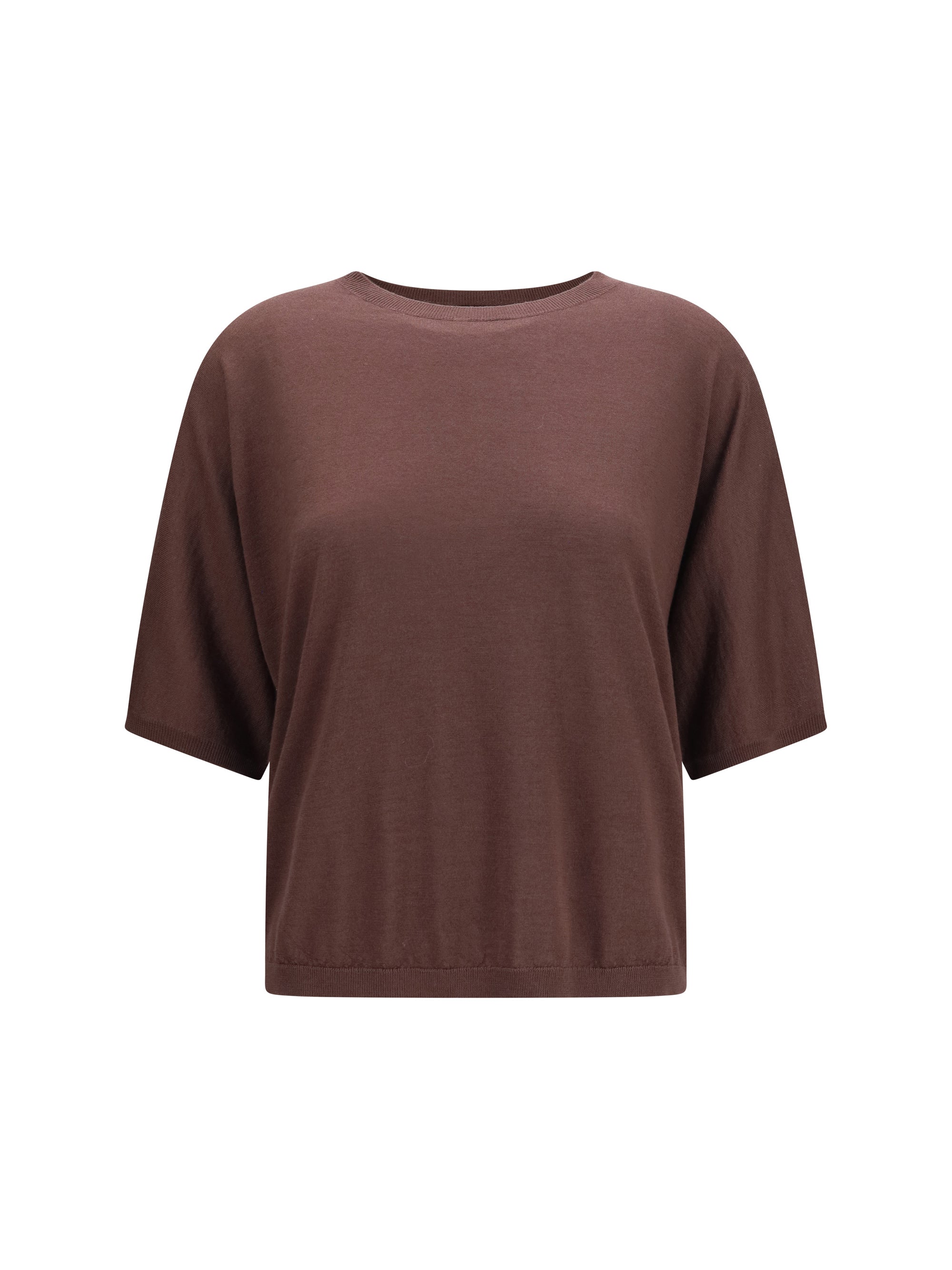 Brunello Cucinelli Cashmere and Silk Blend Sweater — Brown