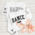 Personalizada Ballet Hip-Hop Danza Pose Silueta Camiseta Sudadera Sudadera con capucha con nombre y apodo Cumpleaños Equipo Regalo para bailarines
