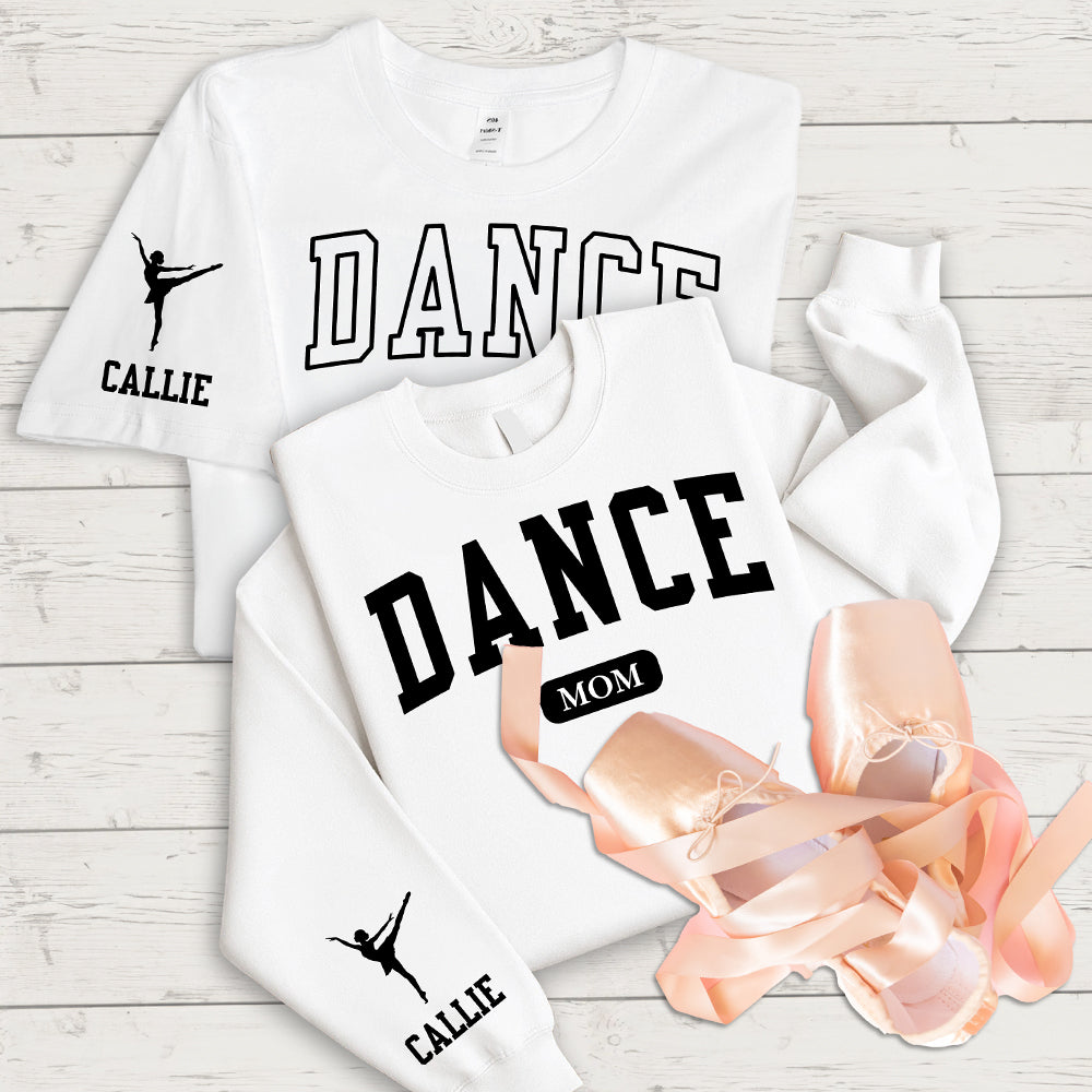 Personalizada Ballet Hip-Hop Danza Pose Silueta Camiseta Sudadera Sudadera con capucha con nombre y apodo Cumpleaños Equipo Regalo para bailarines