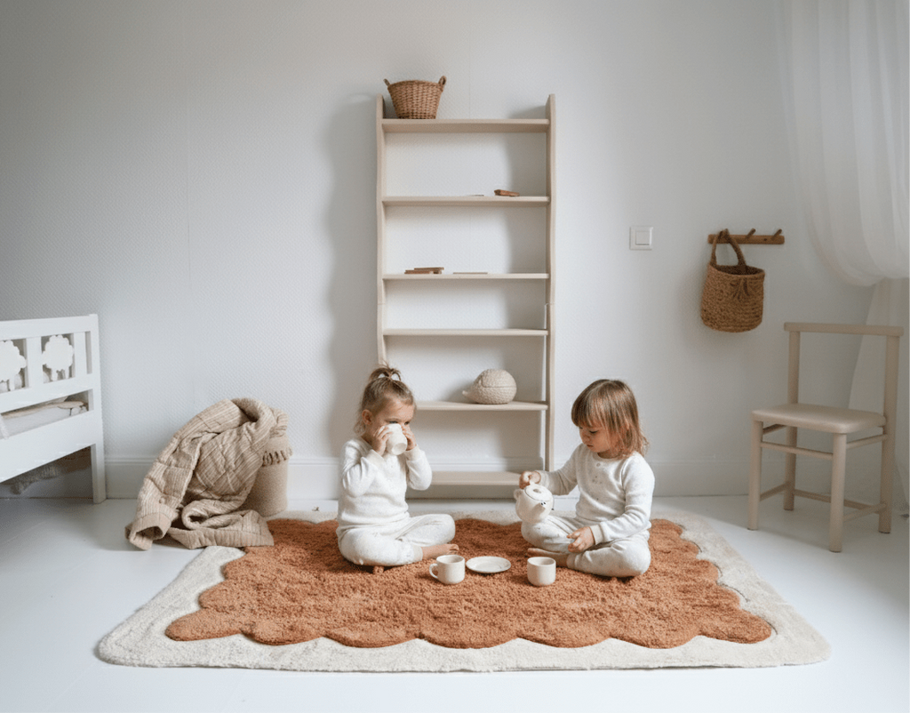 Alfombra infantil de diseño galleta Alfonsina "tostada" 100x150cm