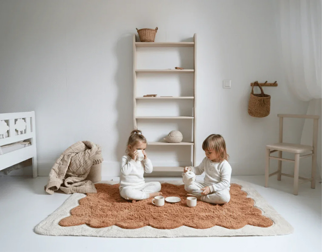 Alfonsina "toasted" biscuit design children's rug 100x150cm