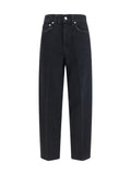 Agolde High-Rise Cotton Jeans — Black
