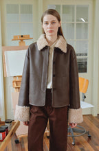 Slightly Sweet Latte Second Generation Furry Lapel Casual Straight Shorn Shearling Jacket