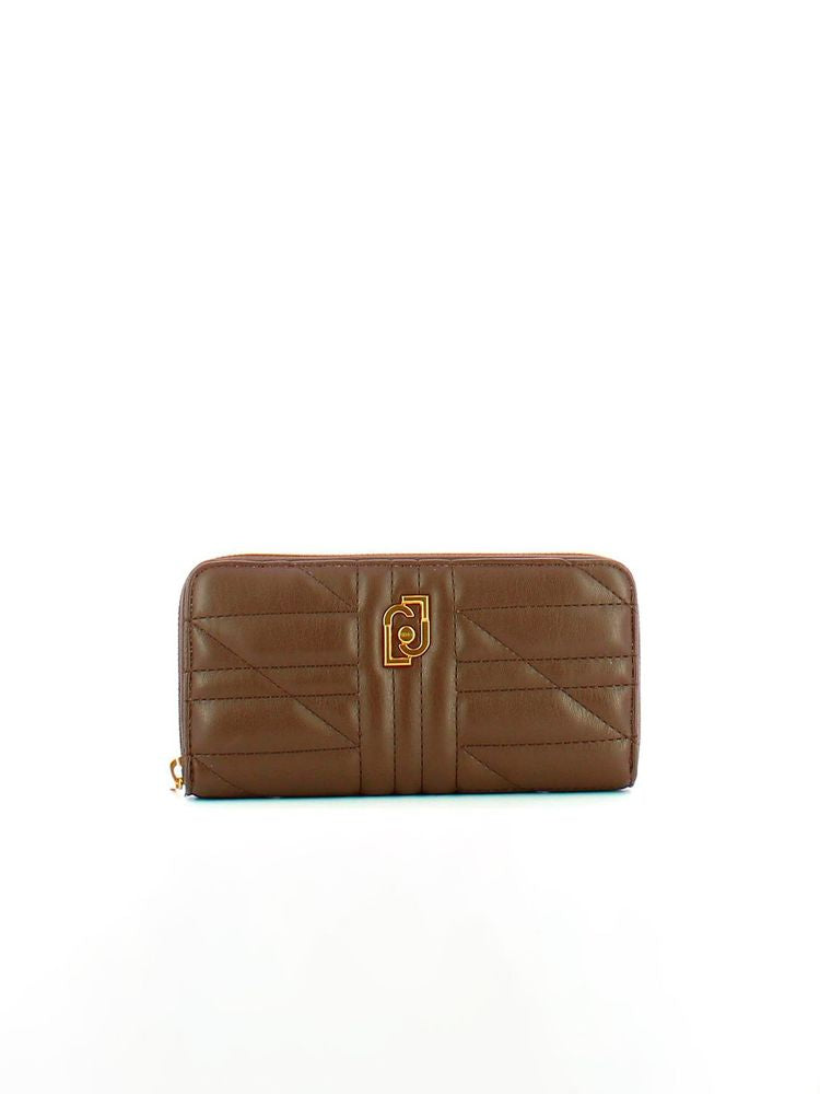 Liu Jo Quilted Polyurethane Wallet — Brown