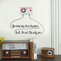 Personalizado Retro Cassette Tape Wire Lyrics Song Wall Art Decor Music Studio Housewarming Gift for Music Lover