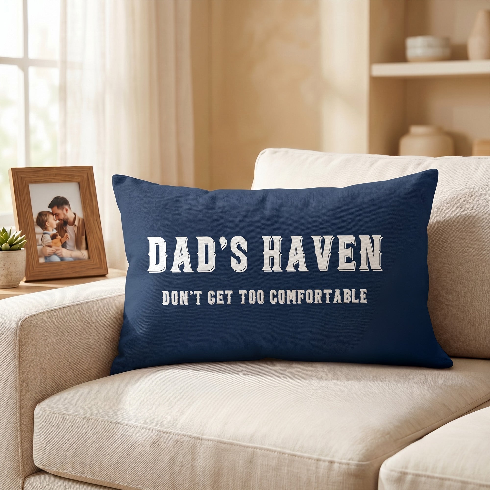 Almohada Rectangular Personalizada Estilo Minimalista Suave con Texto Decoración del Hogar Feliz Día del Padre Regalo para Padre Hombre
