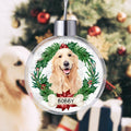 Guirnalda personalizada Pet Photo Christmas Ball Ornament with Name Home Decor Christmas Gift for Pet Owners Lovers
