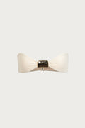 Hammer Bandeau Top (Faux Suede Cream)