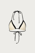 Triangle Top (Faux Suede Cream/Black)