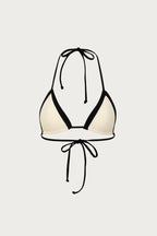 Triangle Top (Faux Suede Cream/Black)