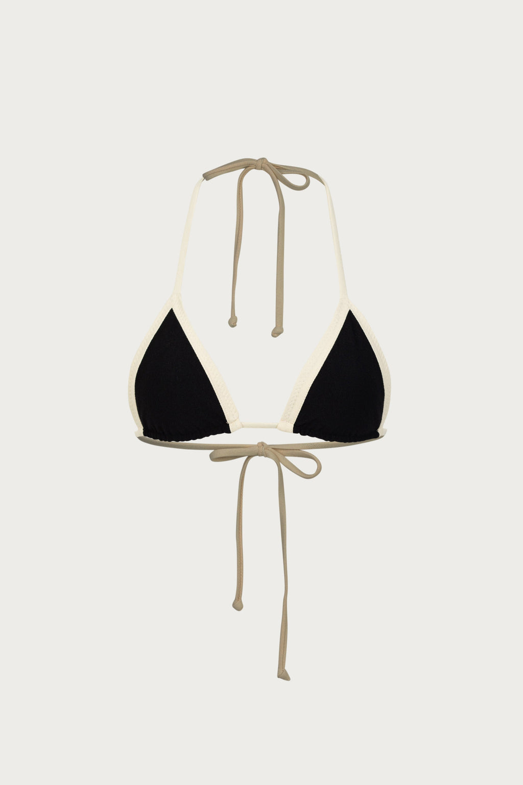 Triangle Top (Faux Suede Black/Cream)