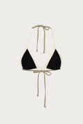 Triangle Top (Faux Suede Black/Cream)