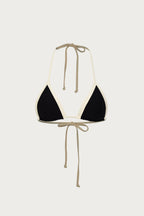 Triangle Top (Faux Suede Black/Cream)