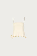 Ruffle Hem Tank Top (Cream)