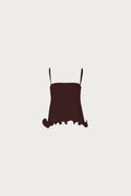 Ruffle Hem Tank Top (Chocolate Brown)