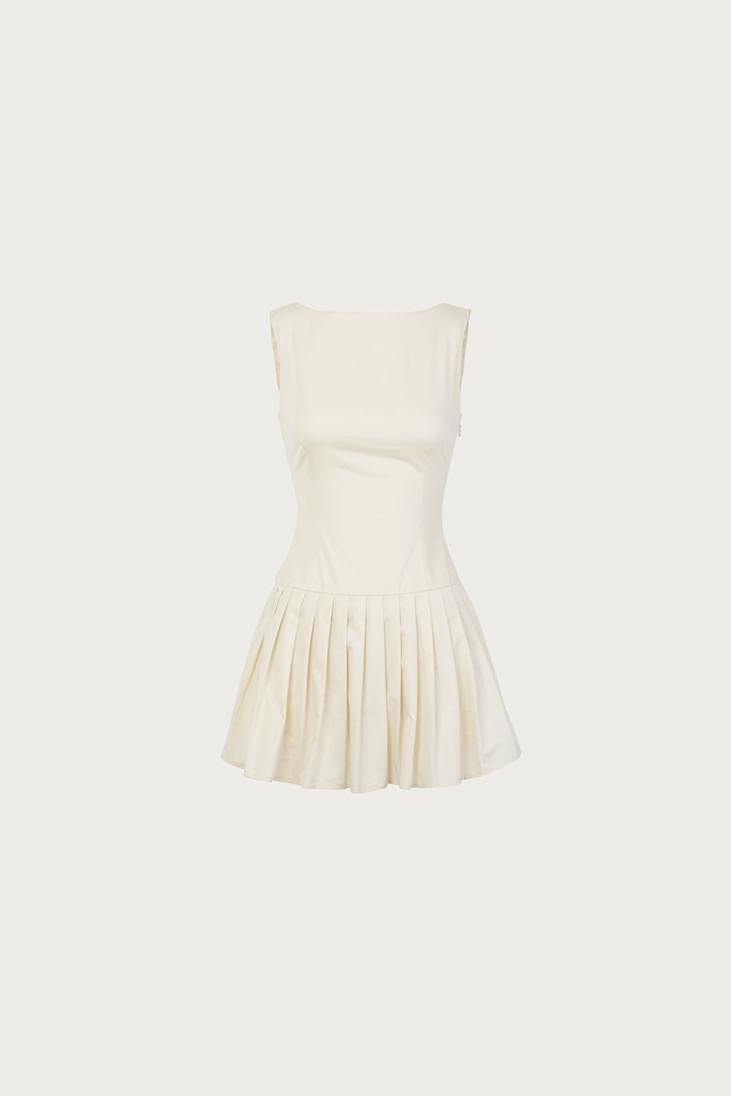 Poplin Mini Dress (Cream)