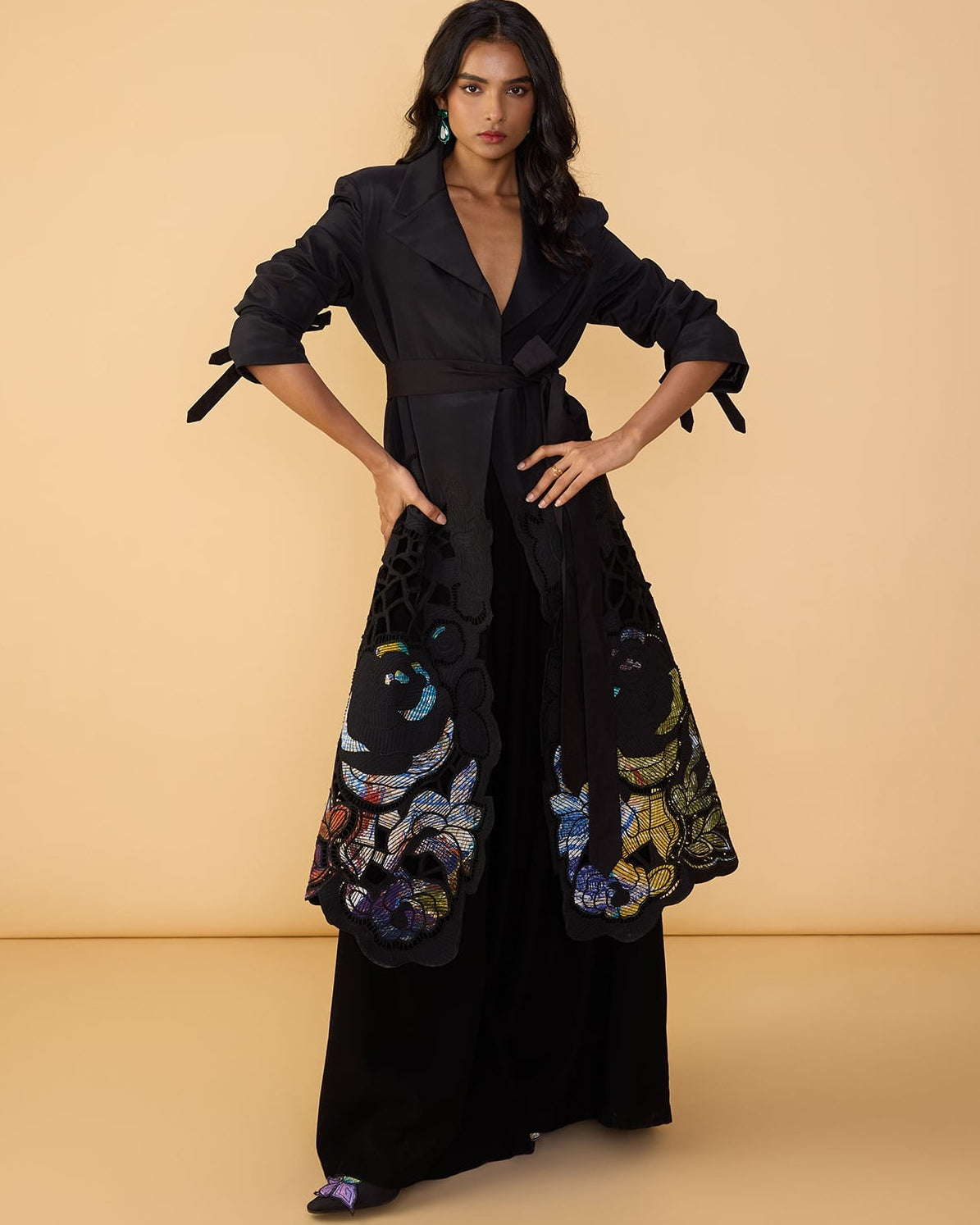 Denzel Trench & Saylor Palazzo By KYNAH, Luxury Indian Fashion & Bridal Wear