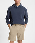 Express Men's 8" Comfort Waist Hyper Stretch Slim Chino Shorts in Sand