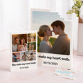 Puzzles personalizados de 1-6 fotos en ABS con texto y fecha Decoración de habitaciones Regalo de San Valentín para parejas