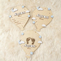 Globo de Aire Caliente Personalizado Estrella Nube Madera Anuncio de Nacimiento Signo con Nombre Baby Shower Cumpleaños Regalo para Recién Nacidos Nuevos Padres