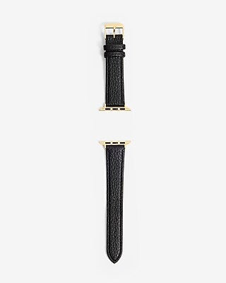 Express Men's Faux Leather Watch Strap in Black
