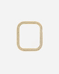 Express Men's Yellow Gold Rhinestone Watch Case in Metallic Gold