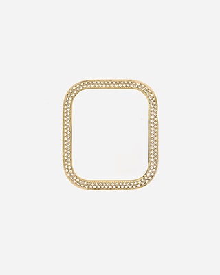 Express Men's Yellow Gold Rhinestone Watch Case in Metallic Gold