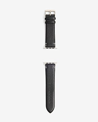 Express Men's Faux Leather Watch Band in Black