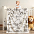 Manta blanda personalizada con nombre y apellidos Baby Shower Birthday Gift for Newborns Kids