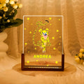 Personalizado Marsupilami Luz de noche LED con nombre y base de madera Decoración del hogar Regalo de Navidad para niños | Callie × Marsupilami