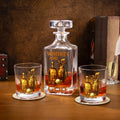 Set de Vasos Decantadores de Whisky con Nombre de Palo de Golf Personalizados en Oro Regalo de Cumpleaños para los Bebedores de Whisky Aficionados al Golf