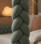Braided Cot Bumper 210cm MOSS Muslin