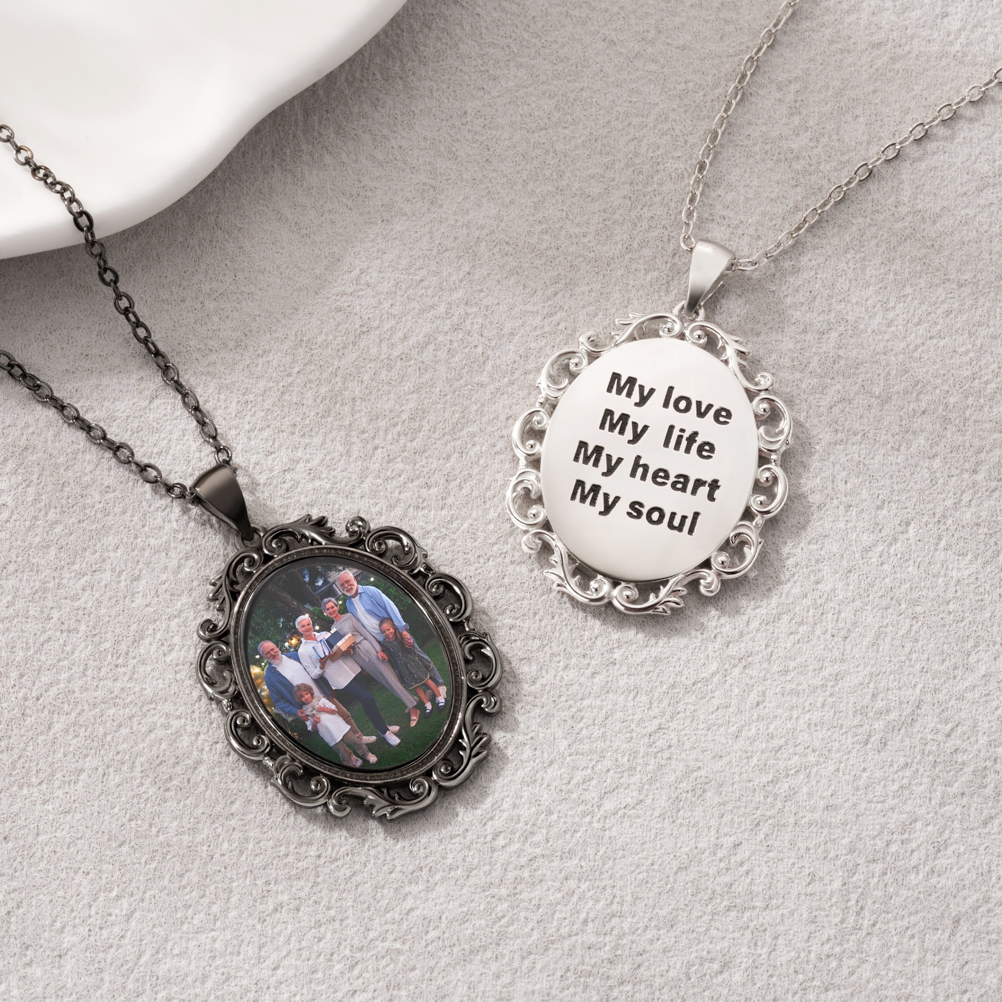 Collar colgante personalizado con foto y texto grabado Dainty Jewelry Mother's Day Anniversary Birthday Gift for Women