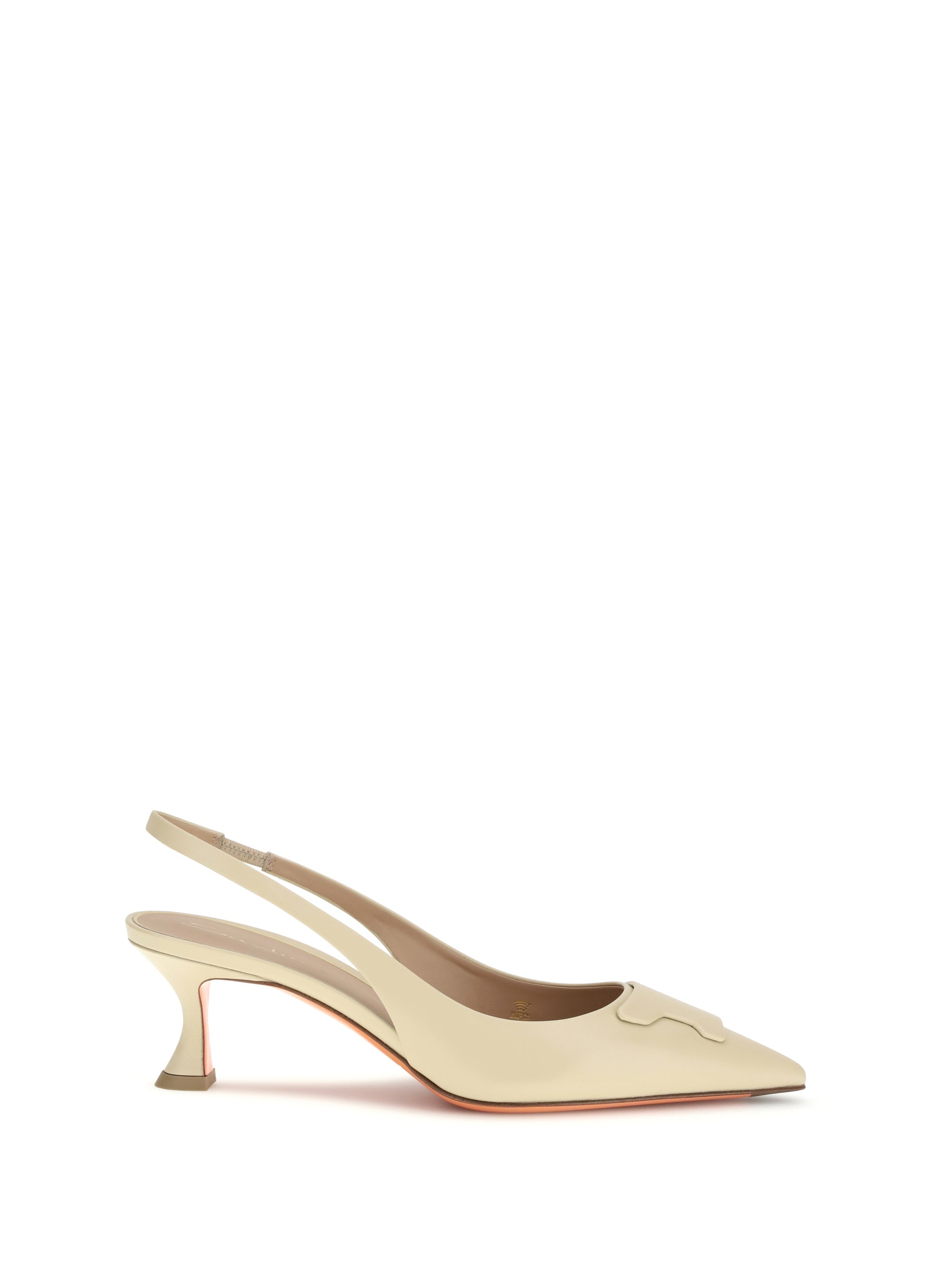 Santoni Taylor Slingback Pump — Beige