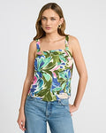 Express Women's Printed Square Neck Tank Top Small