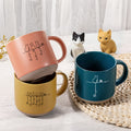 Taza de Cerámica Personalizada con 1-7 Nombres y Halos de Ángeles para los Amantes de los Gatos en su Cumpleaños, Aniversario, Adopción y Conmemoración