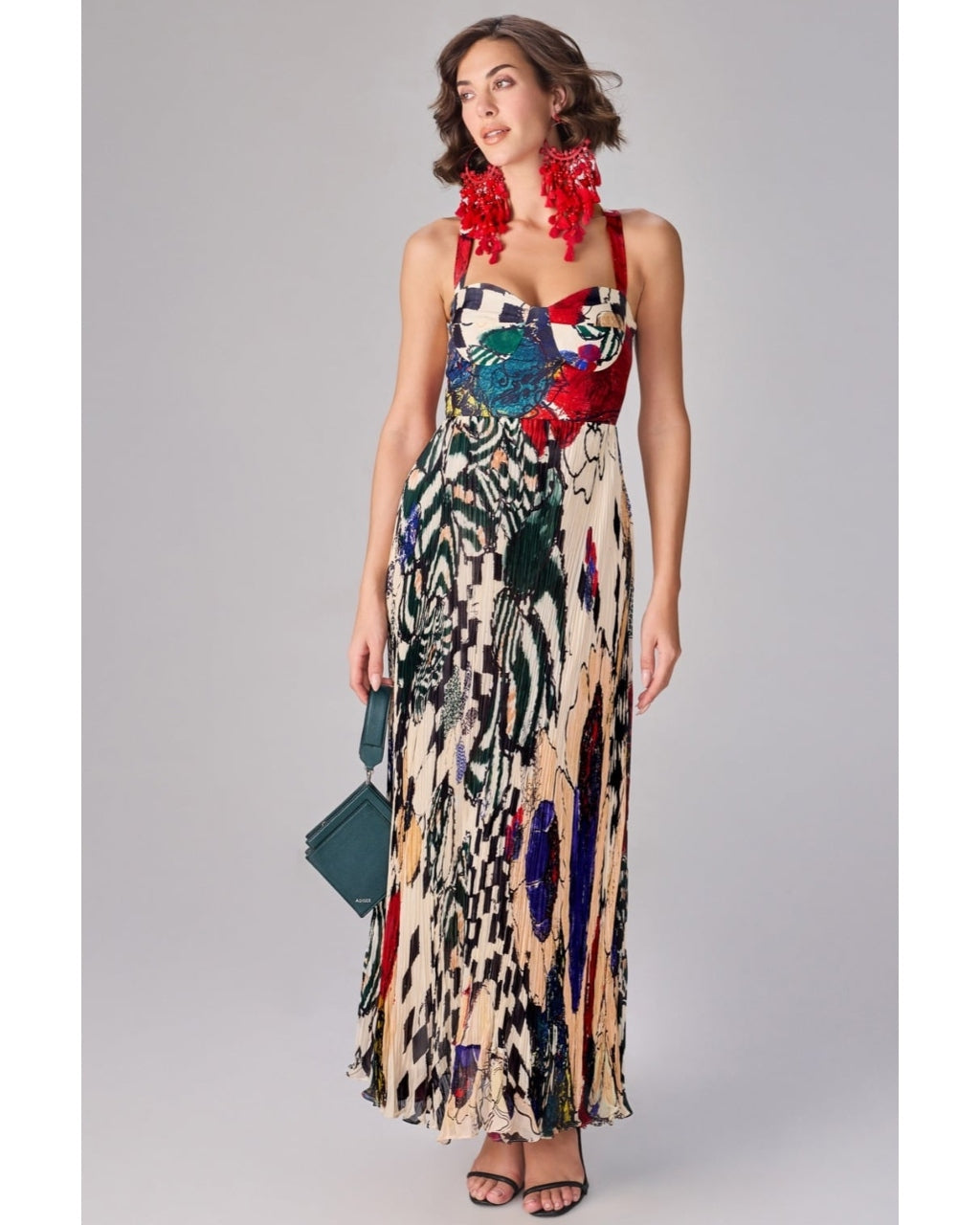 Nala Abstract Print Maxi Dress By KYNAH, Luxury Indian Fashion & Bridal Wear